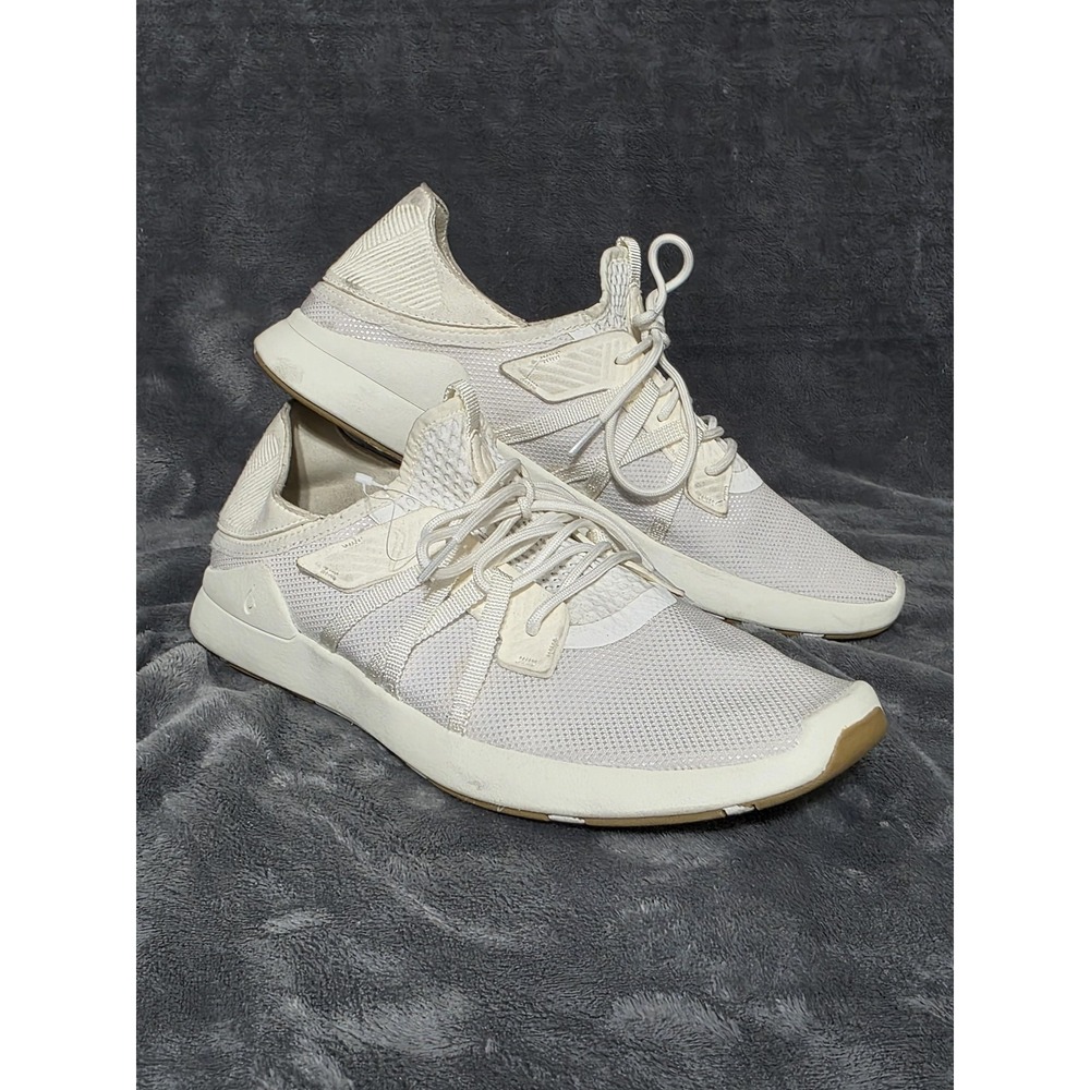 OluKai Holo Shoes Mens Size 12 White Mesh Low Top Athletic Sneakers 10513-WBWB